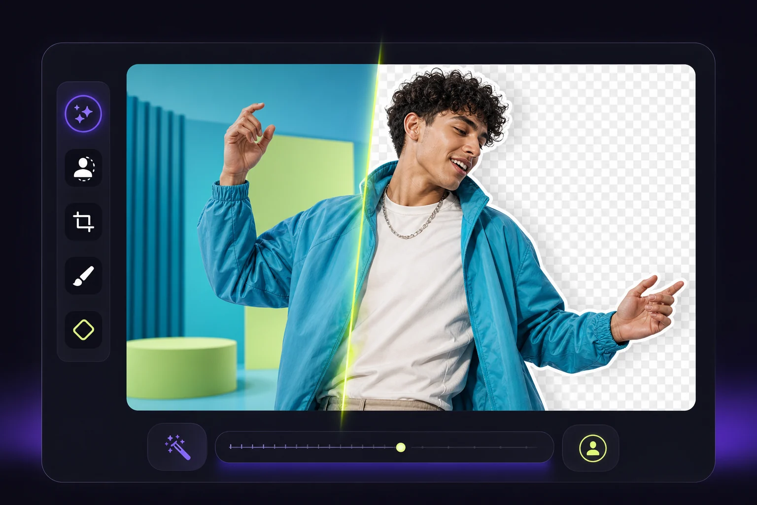 PixelZap AI video background remover